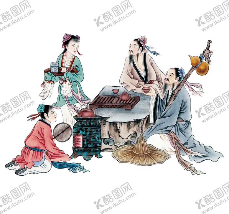 编号：58611805110149556530【酷图网】源文件下载-国学人物插画