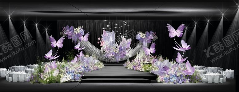 编号：49926704081235245814【酷图网】源文件下载-紫色婚礼效果图