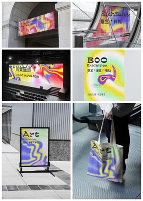 店招导视牌海报样机
