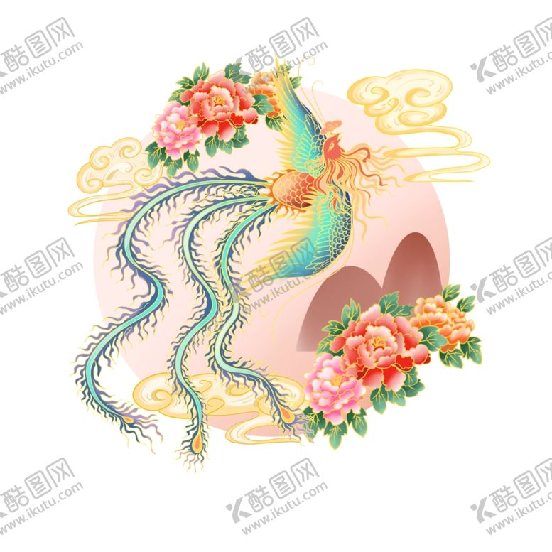 编号：60327910180256085912【酷图网】源文件下载-国潮凤凰插画