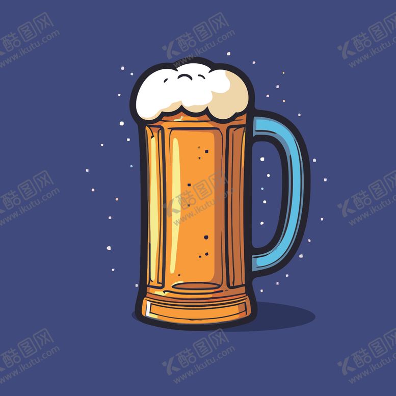 编号：43263102042358013894【酷图网】源文件下载-可爱啤酒卡通绘画儿童插画