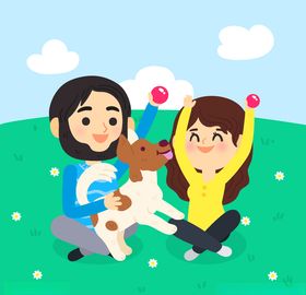 矢量卡通休闲人物