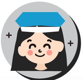 卡通博士帽女孩