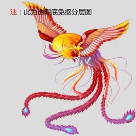 凤凰透明底文化符号玄武素材