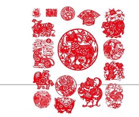 窗贴矢量图