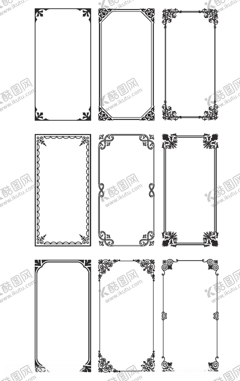 编号：76340509212152301705【酷图网】源文件下载-花纹边框