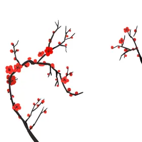 梅花树枝元素