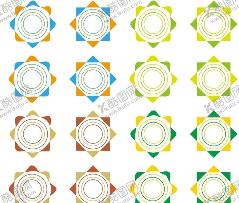 编号：57060310281933321609【酷图网】源文件下载-矢量花朵装饰图案底纹