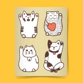 猫咪印花