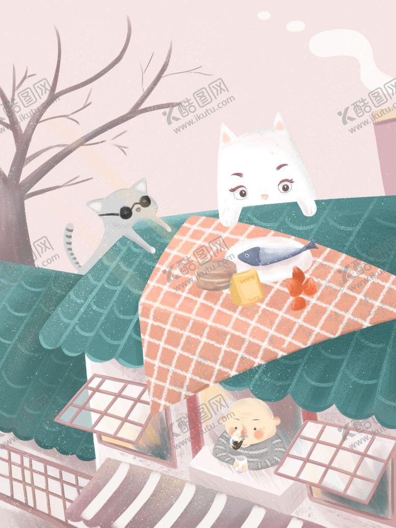 编号：46037411011310296653【酷图网】源文件下载-猫咪插画