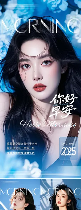 医美早安整形海报朋友圈日签