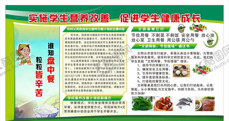 编号：77919410232124338354【酷图网】源文件下载-实施学生营养改善促进学生健康