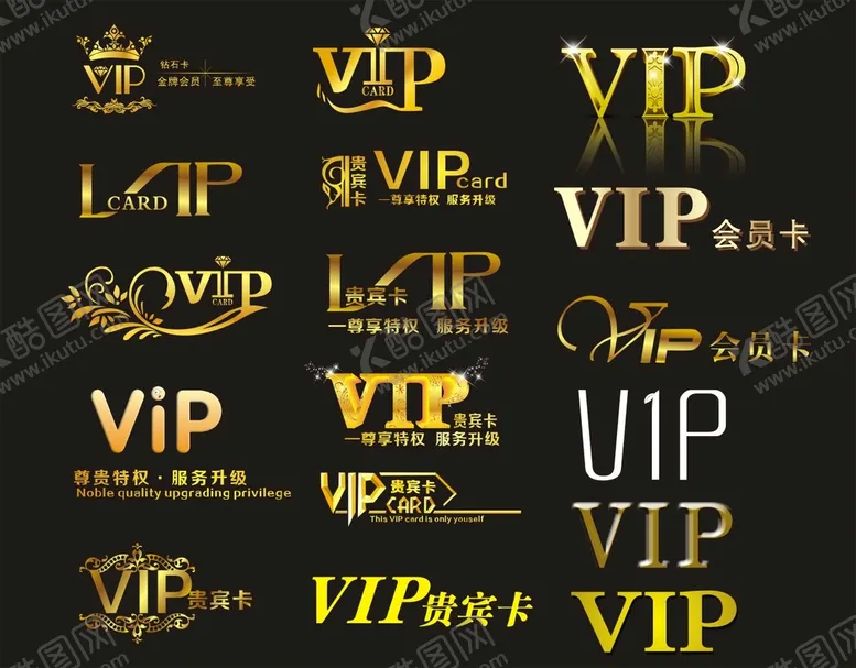 编号：47853909141940249134【酷图网】源文件下载-VIP字体钻石会员卡