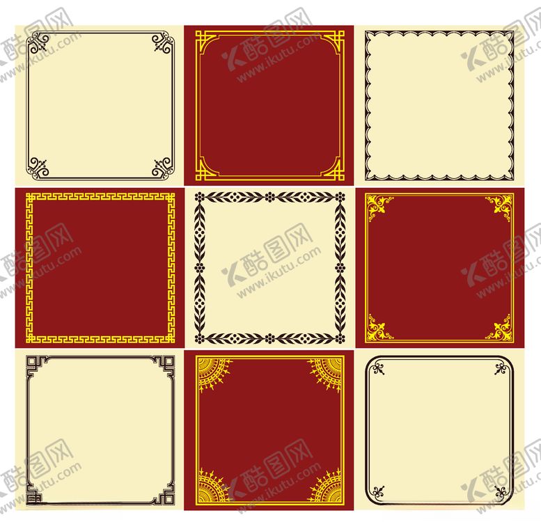 编号：18505709270346269897【酷图网】源文件下载-矢量花纹花框