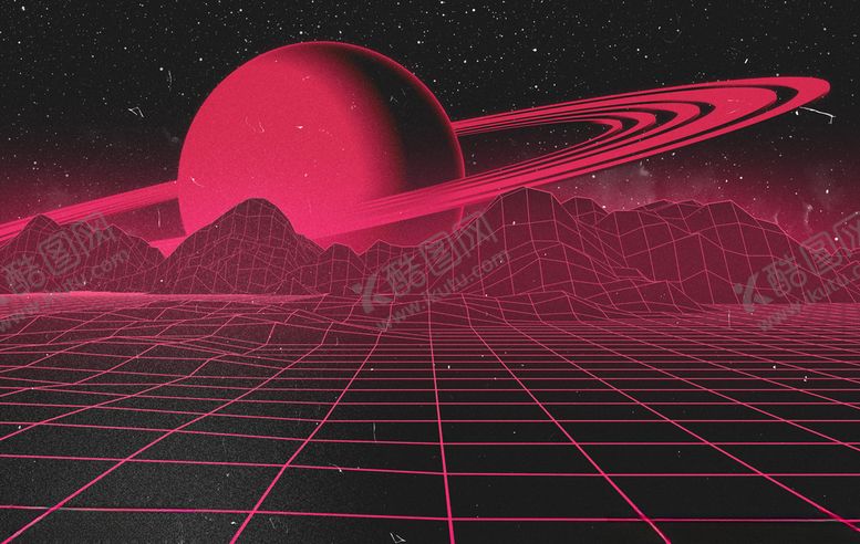 编号：95414009192138097855【酷图网】源文件下载-蒸汽波复古科技背景