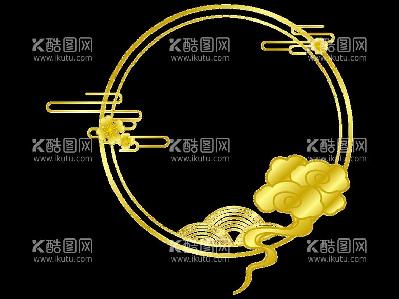 编号：38968210250009499149【酷图网】源文件下载-金色国风圆