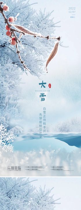 小雪 大雪节气海报