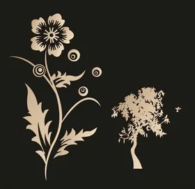 手绘花卉花朵