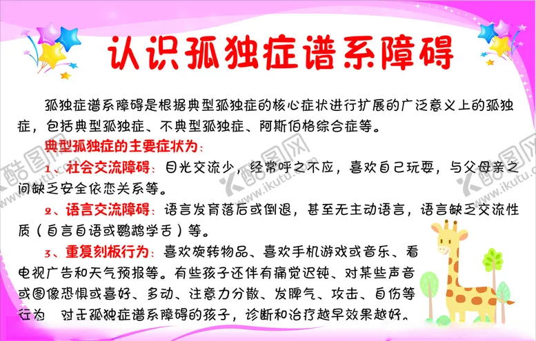 编号：56397804222025239759【酷图网】源文件下载-认识孤独症谱系障碍
