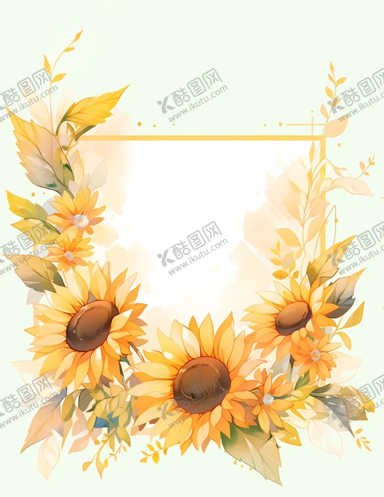 编号：17366401302157473451【酷图网】源文件下载-向日葵边框