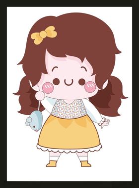 手绘儿童女孩