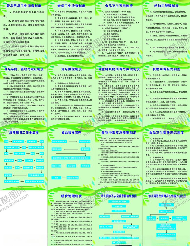 编号：68301607092045439784【酷图网】源文件下载-厨房制度表