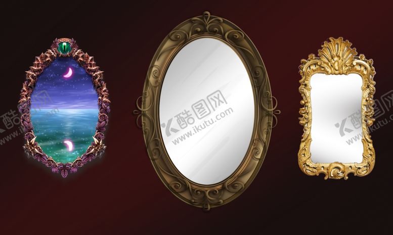 编号：96321902150735445428【酷图网】源文件下载-经典复古色欧美镜子元素合集