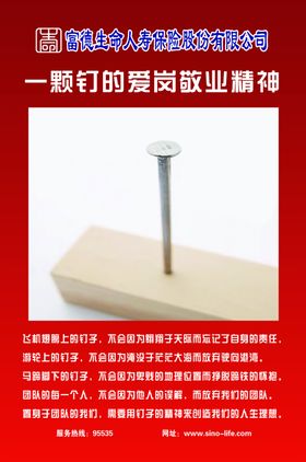 一颗钉的爱岗敬业精神