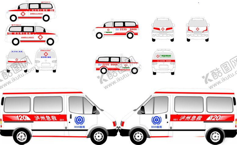编号：87700704081636423726【酷图网】源文件下载-救护车及车辆模型展示