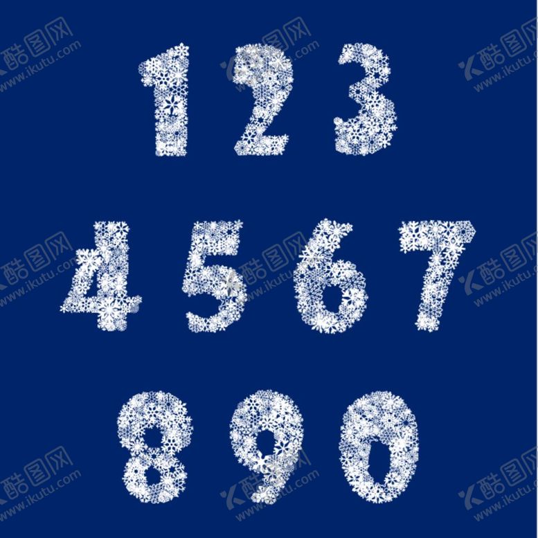 编号：36150909282302353094【酷图网】源文件下载-雪花数字
