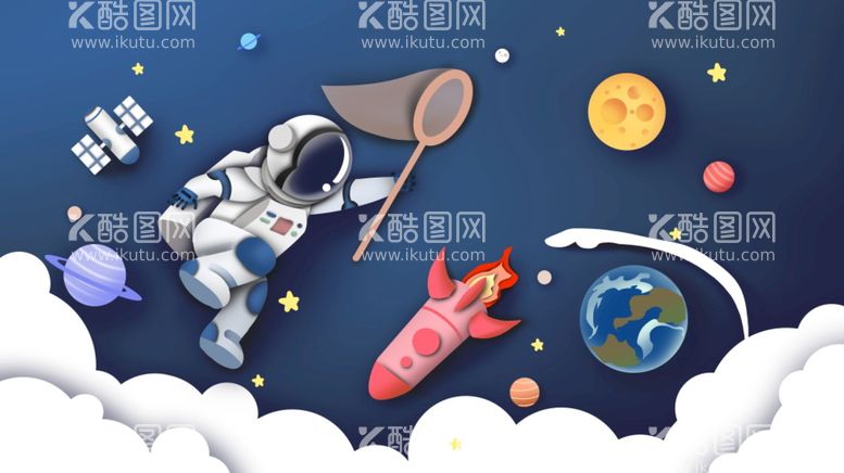 编号：67580209151040547953【酷图网】源文件下载-宇宙星空 宇航员