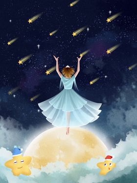 创意卡通插画配图人物潮流场景案