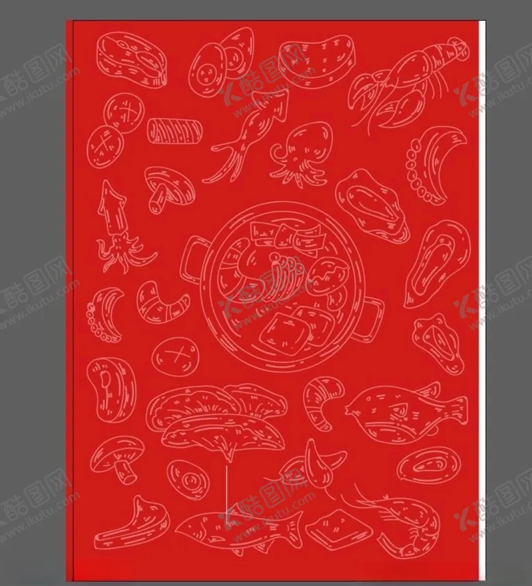 编号：50394506291248283008【酷图网】源文件下载-美食线条背景