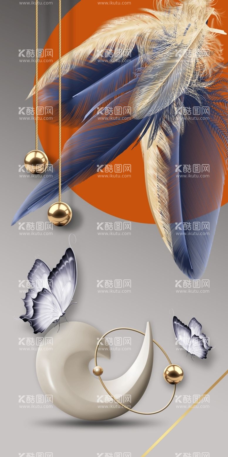 编号：73847910231926053840【酷图网】源文件下载-羽毛装饰画