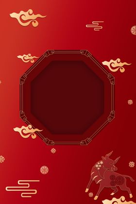 红色背景模板高档春节联欢晚会