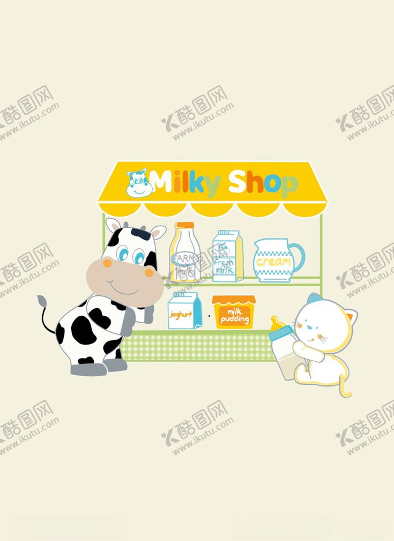 编号：37342806261229064915【酷图网】源文件下载-卖牛奶的小店