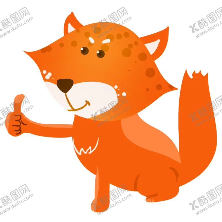 编号：41126006232305119743【酷图网】源文件下载-点赞的小狐狸插画