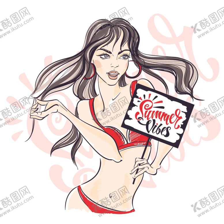 编号：35167707131831528667【酷图网】源文件下载-女性插画