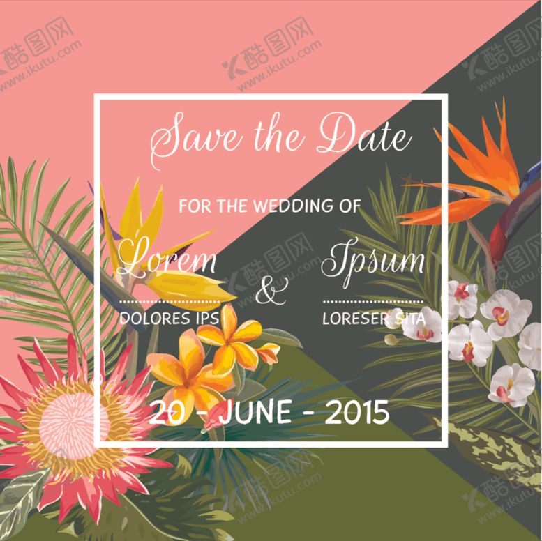 编号：85519110091957327858【酷图网】源文件下载-热带植物创意设计图案