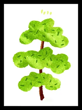 手绘树木绿植大素材