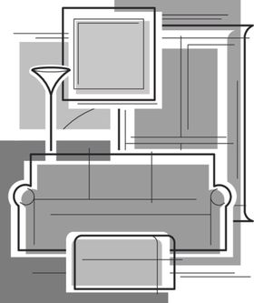 绘画插图相框