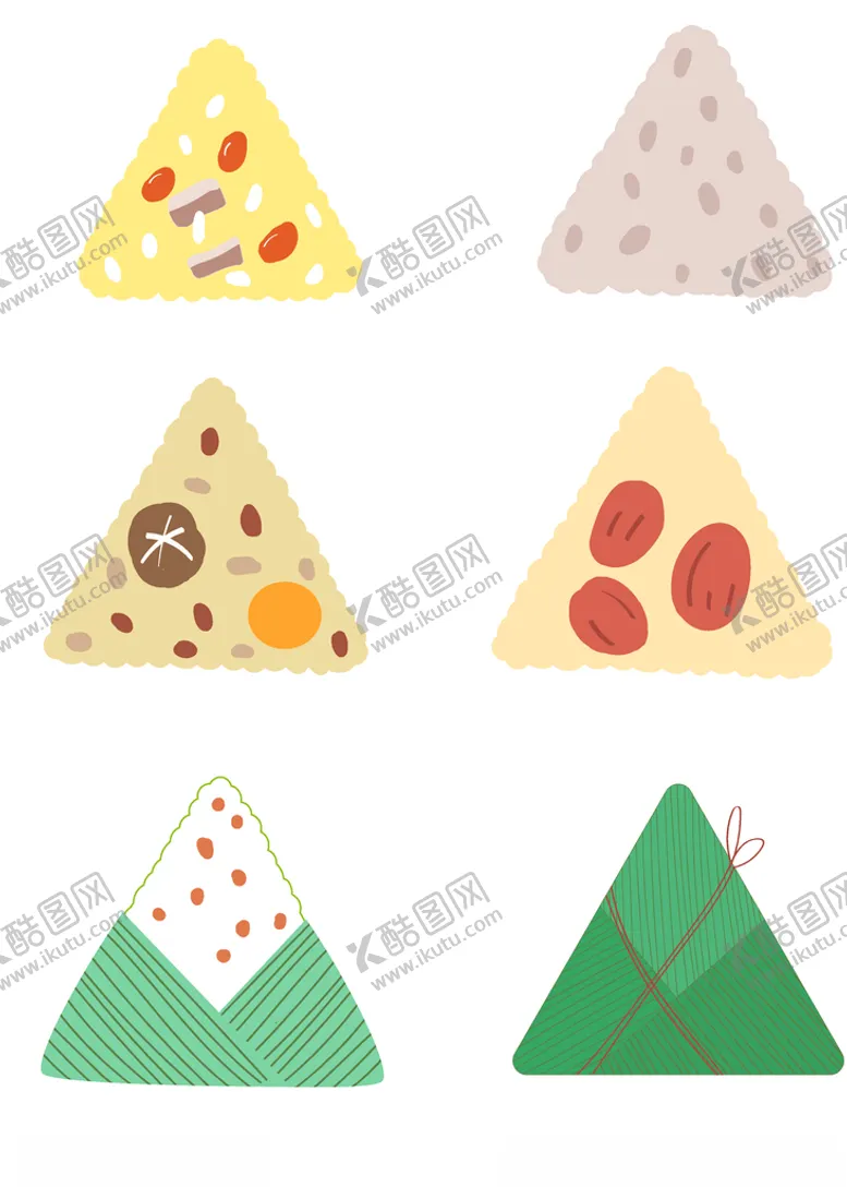 编号：38575710141757383276【酷图网】源文件下载-可爱粽子矢量图