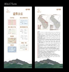 证件公示系列海报展板