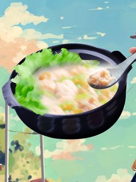 手绘虾滑