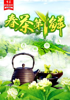 创意清新春茶上新茶文化春茶上市茶画册铁观音