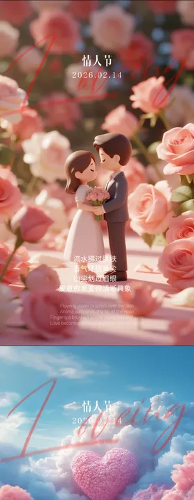 情人节系列海报