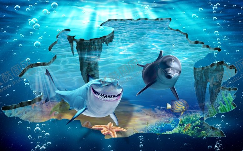 编号：44499310051347052124【酷图网】源文件下载-海底世界背景