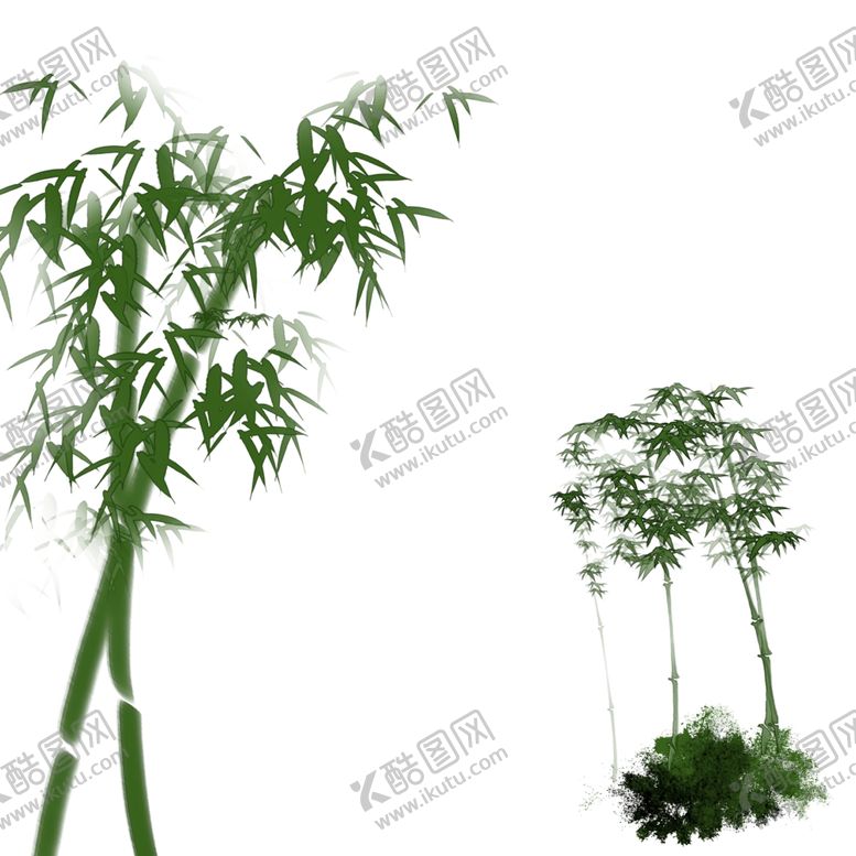 编号：41192306281625581065【酷图网】源文件下载-水墨竹子