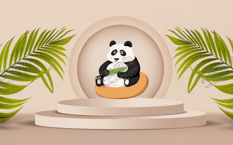 编号：83369501190523477448【酷图网】源文件下载-熊猫背景墙