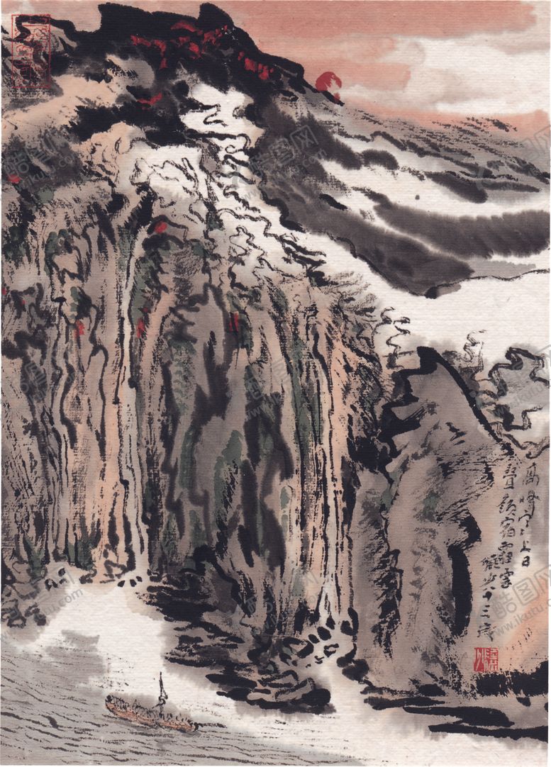 编号：61308205141552566028【酷图网】源文件下载-水墨山水国画风景